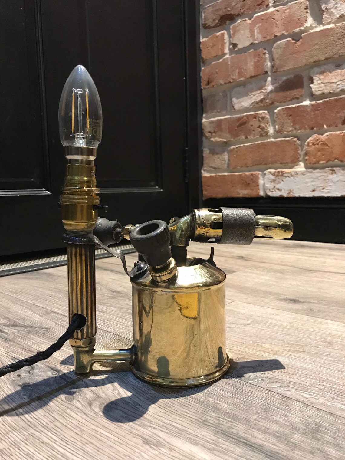 Vintage paraffin blow torch table lamp Etsy