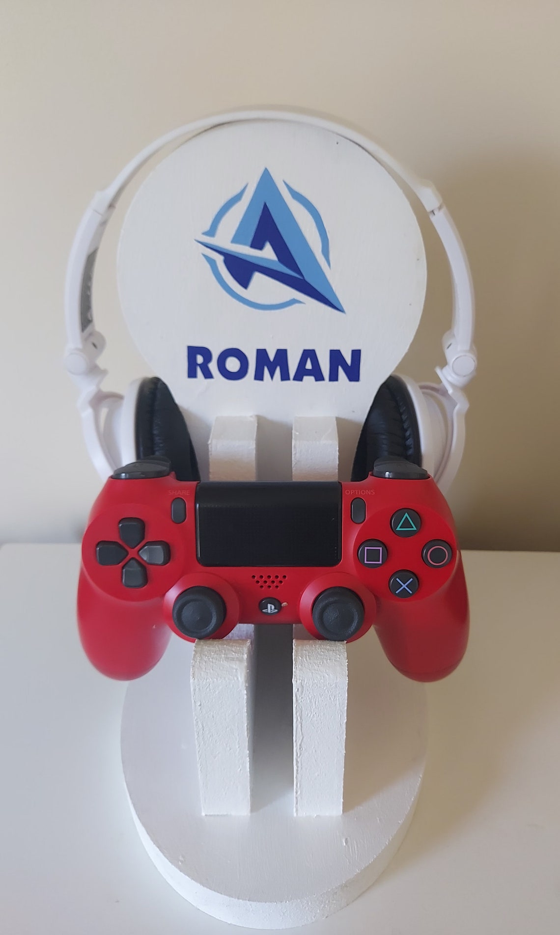 Personalized Gaming Stations Headset and Controller Stands Etsy