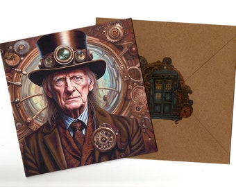 David Bradley steampunk  15x15 greeting card  and envelope blank inside