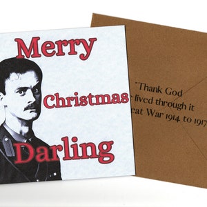 Captain Darling kerstkaart en envelop 15 x 15 blanco van binnen