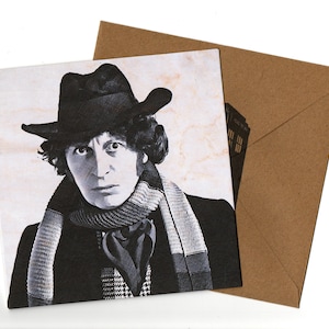 Tom Baker 15x15 Grußkarte und Umschlag blanko innen