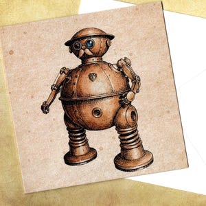 Tik Tok 15 x 15 handgemaakte wenskaart met envelop blanco van binnen