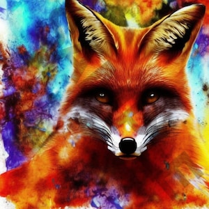 5 X Fox art digital download pictures with no restrictions of use