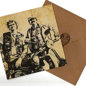 Simon Farnaby, Paul Casar cartão de felicitações feito à mão 15x15 com envelope
