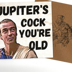 Cartão de aniversário rude John Hannah 15 x 15 cm cartão e envelope em branco dentro