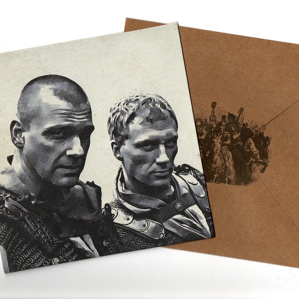 Ray Stevenson ,Kevin McKidd 15x15cm card and envelope blank inside