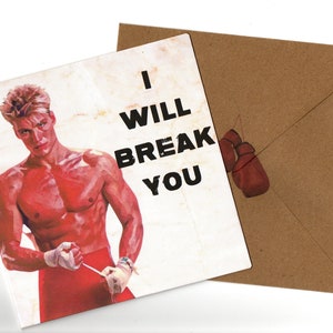Dolph Lundgren  15x15 blank greeting card and envelope
