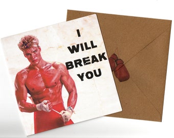 Dolph Lundgren  15x15 blank greeting card and envelope