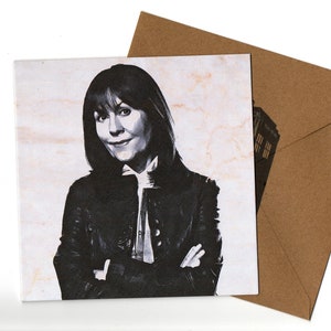 Carte de voeux style crayon Elisabeth Sladen et enveloppe vierge à l'intérieur