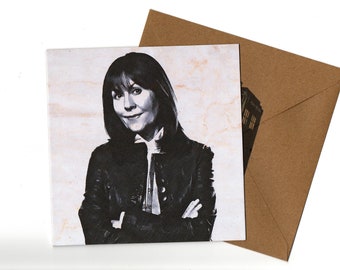 Carte de voeux style crayon Elisabeth Sladen et enveloppe vierge à l'intérieur