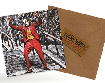 Joaquin Phoenix 15x15cm handmade greeting card with envelope blank inside