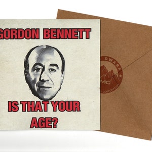 Carte d'anniversaire Norman Lovett et enveloppe 15 x 15 vierges à l'intérieur