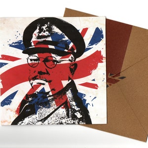 Biglietto Capitano Mainwaring e busta 15x15 cm vuota all'interno