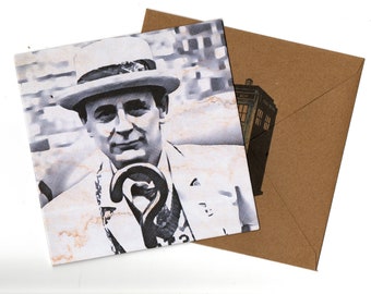 Sylvester McCoy 15x15 greeting card  and envelope blank inside