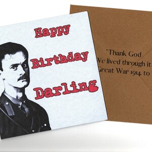 Captain Darling Geburtstagskarte und Umschlag 15x15 innen blanko