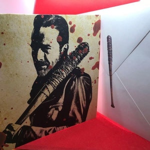 Jeffrey Dean Morgan 15x15 greeting card and envelope blank inside