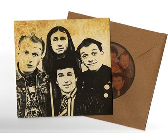 The Young Ones pencil style greeting card and envelope 15x15 blank inside