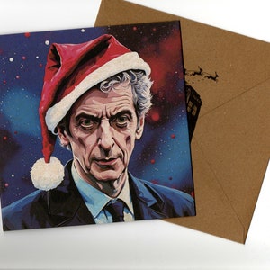Peter Capaldi  15x15 Christmas card  and envelope blank inside