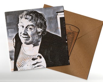 Gregor Fisher 15x15 greeting card and envelope blank inside