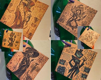 Étiquettes pour bouteilles ou étiquettes cadeaux Overlords, 6 x 6 cm, lot de 6