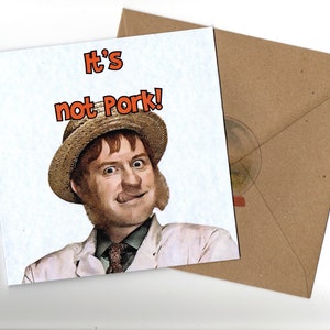 Handgemaakte Mark Gatiss-wenskaart 15 x 15 en envelop blanco van binnen