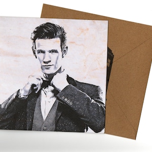 Matt Smith 15x15 biglietto d'auguri e busta vuota all'interno