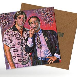 Sam Beckett, Al Calavicci (Scott Bakula & Dean Stockwell) 15 x 15 blanco wenskaart en envelop