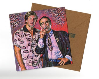Sam Beckett, Al Calavicci (Scott Bakula & Dean Stockwell) 15 x 15 blank greeting card and envelope