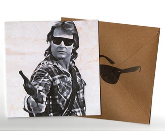 Roddy Piper  15x15 greeting card and envelope blank inside