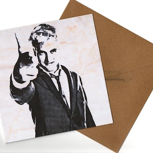 Jonny Lee Miller Grußkarte mit Bleistift im Stil von Jonny Lee Miller