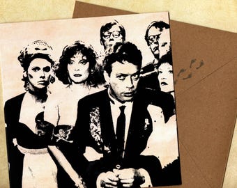 Tim Curry handmade greeting card 15x15 and envelope blank inside
