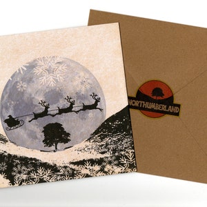 Sycamore Gap 15x15 hand made Christmas card blank inside