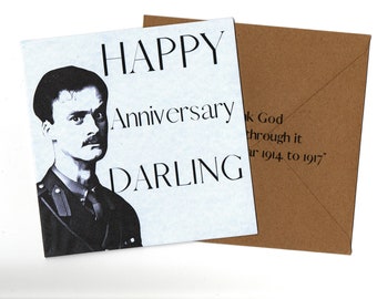 Captain Darling Anniversary card and envelope 15x15 blank inside