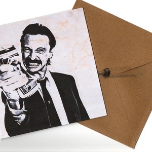 Robert Carlyle pencil style greeting card  and envelope blank inside