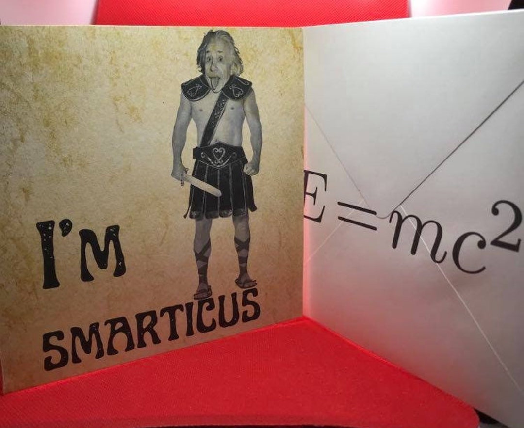 Smarticus Einstein I'm Smarticus 15x15 Graduation Hand Made Xmas Card Blank ...
