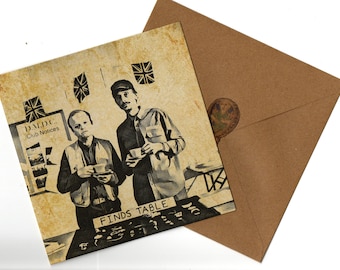 Mackenzie Crook , Toby Jones handmade greeting card 15x15 with envelope