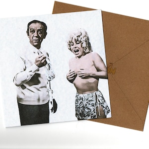 Tarjeta de felicitación Barbara Windsor, Sid James 15x15cm con sobre
