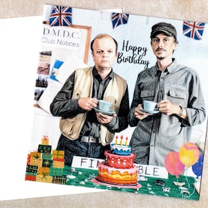 Mackenzie Crook, Toby Jones Biglietto di auguri di compleanno 15 x 15 cm con busta