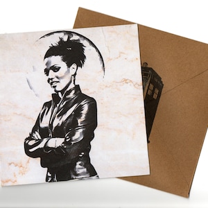 Carte de voeux Freema Agyeman 15 x 15 et enveloppe vierge à l'intérieur