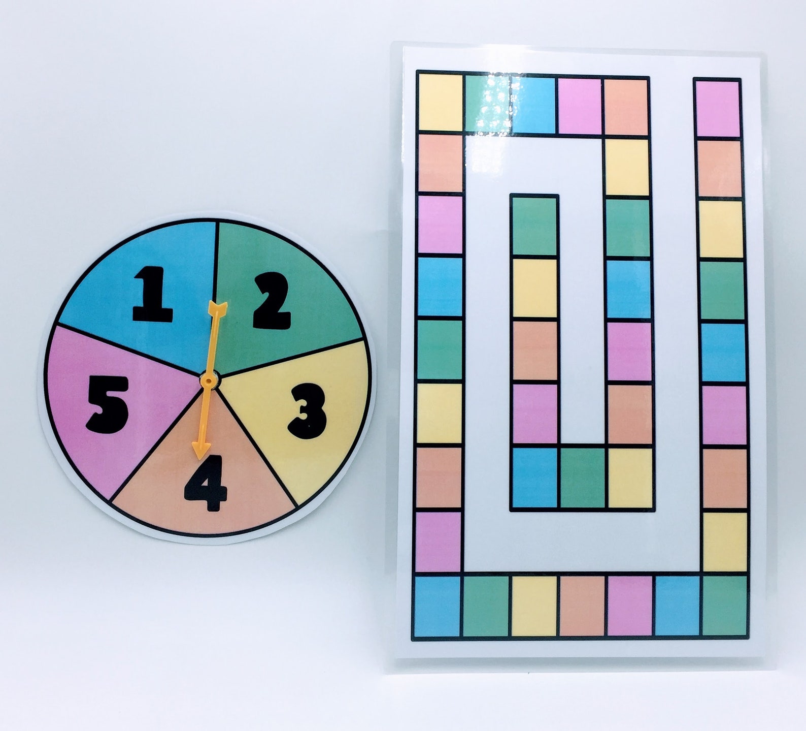 Spinner Board Game Toddler Preschool Home School | Etsy