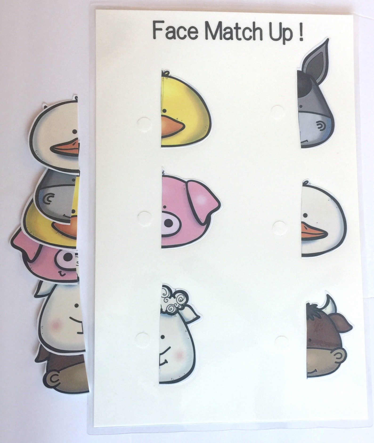 Fun Face Match Up Preschool Home School Chart | Etsy
