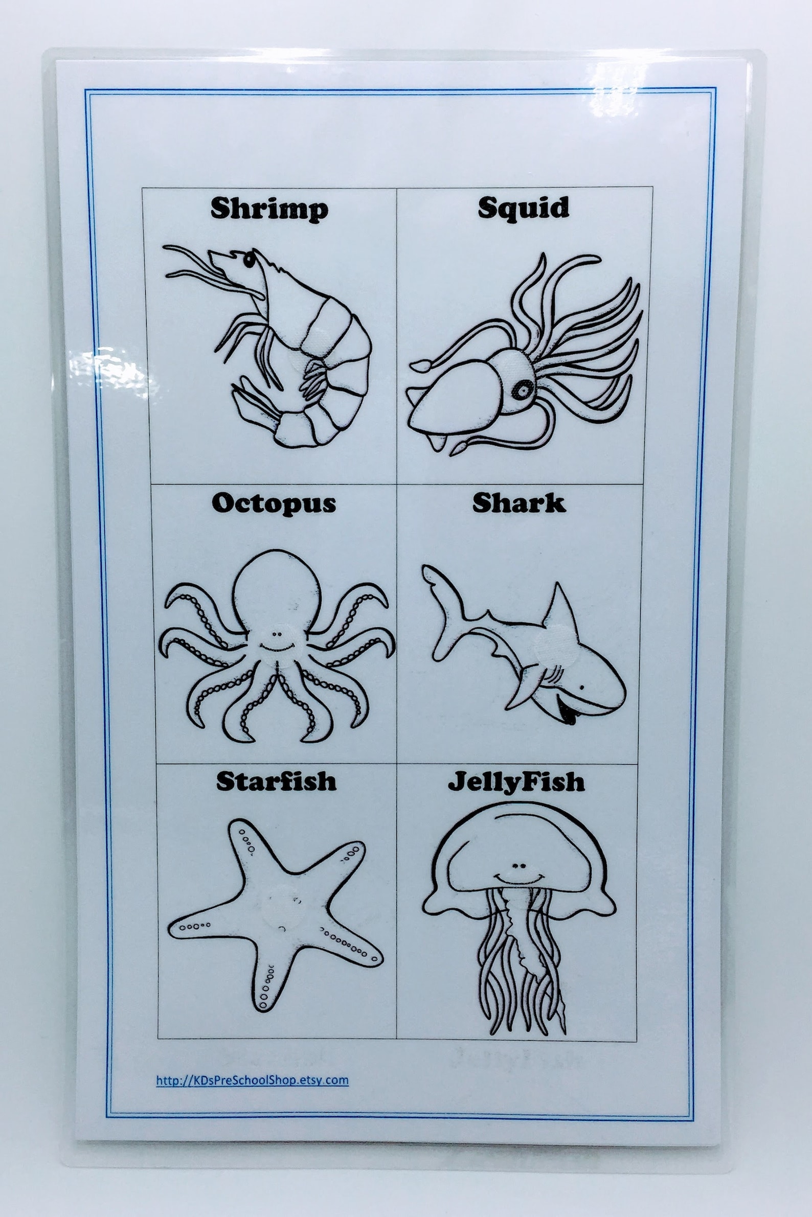 Sea Animals Learning Preschool Home School Chart | Etsy