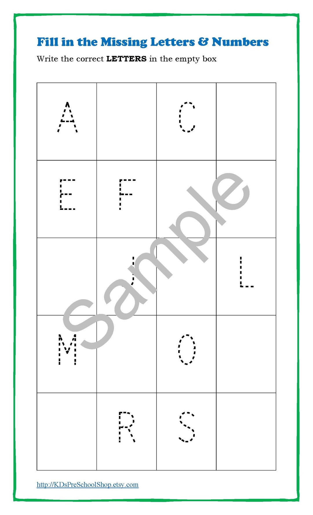 Trace & Write Letters Number and Shapes Preschool / Etsy