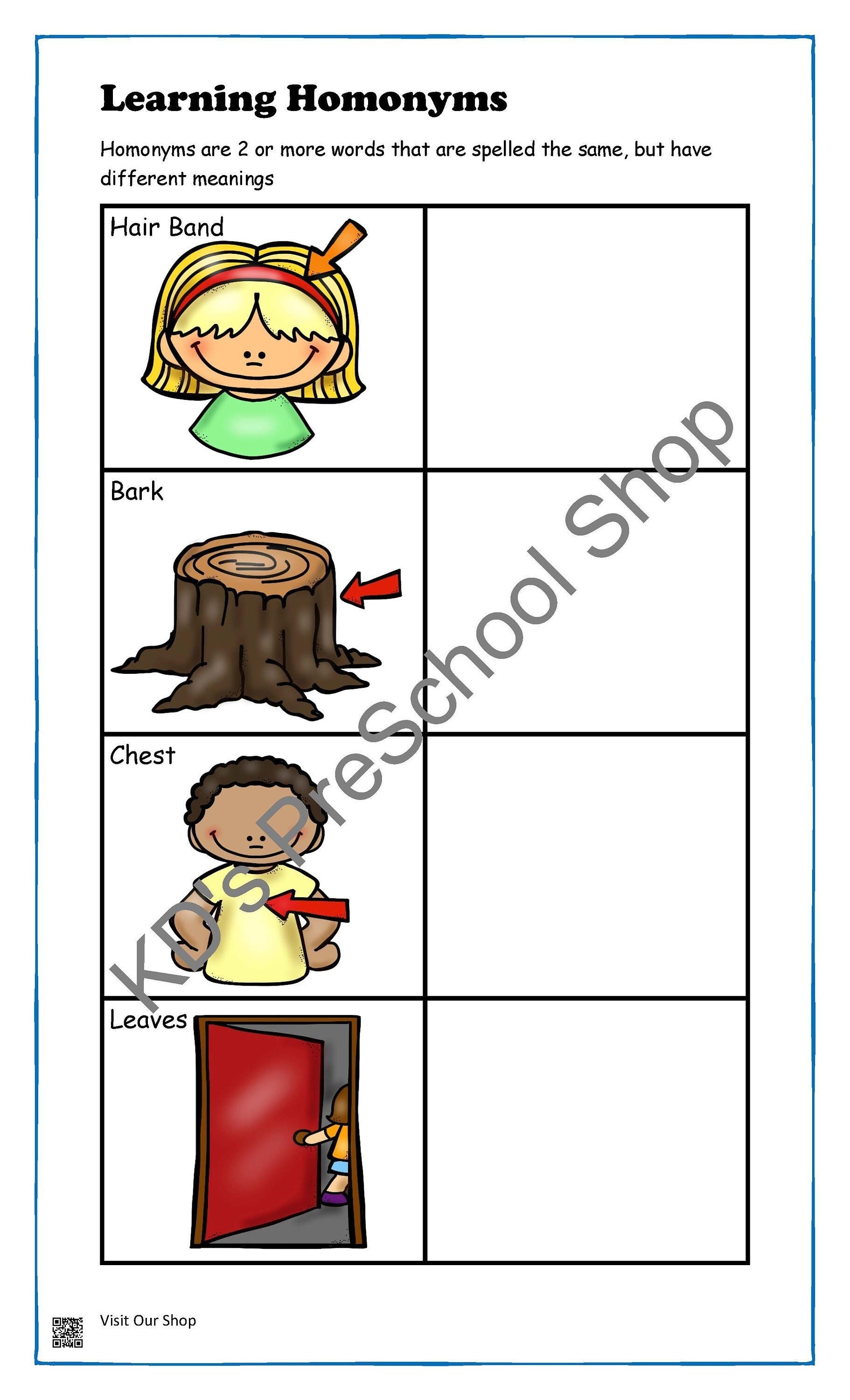 Homonyms Activities 1, Language Skills Task Cards, Multiple Meanings