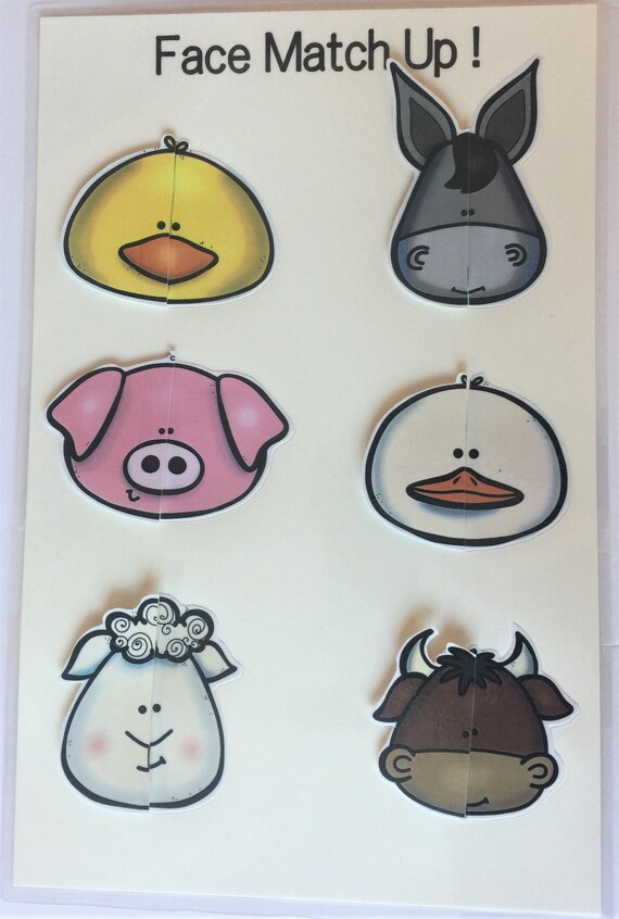 Fun Face Match Up Preschool Home School Chart | Etsy