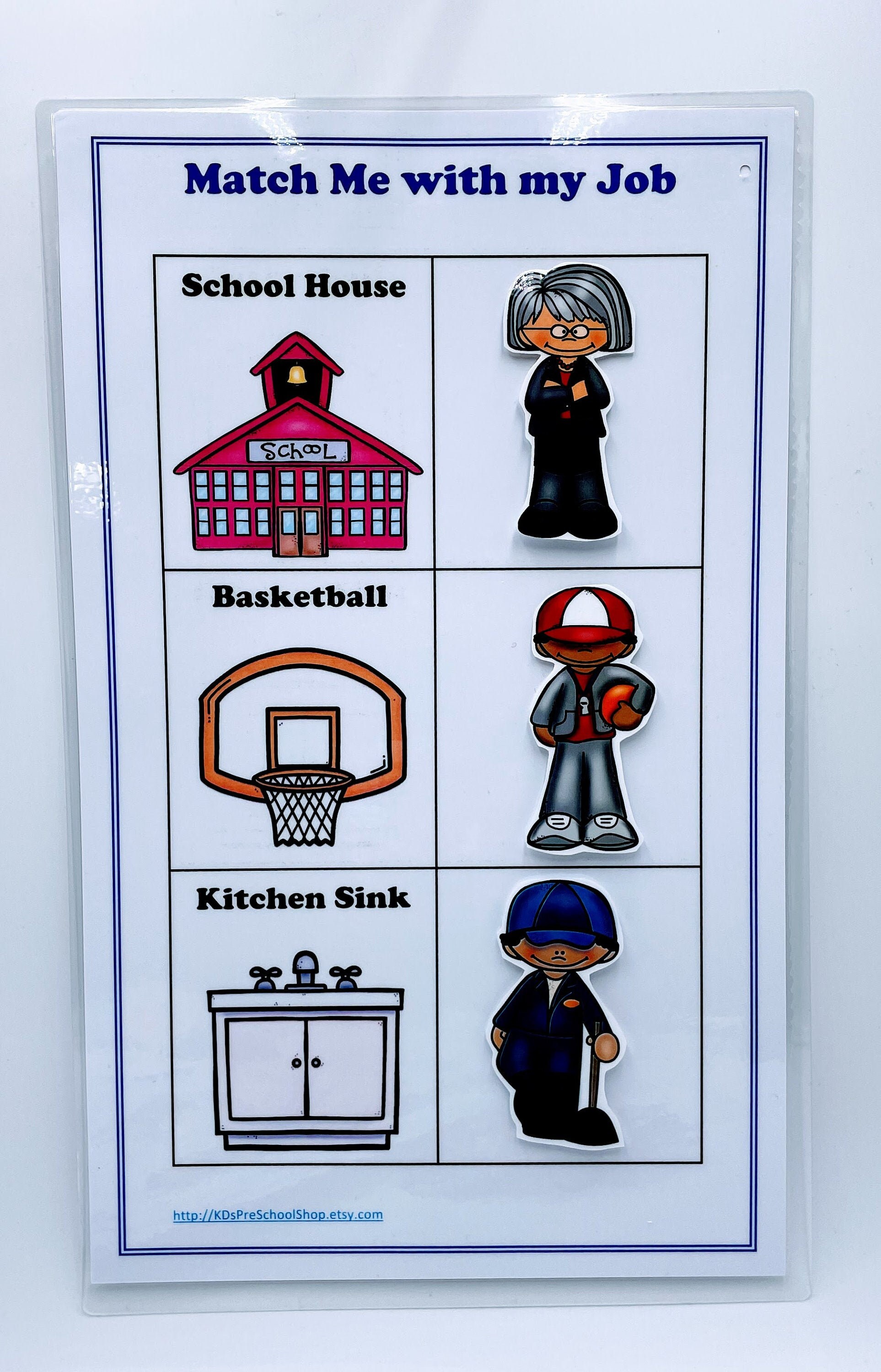 Job Match Up Toddler PreSchool/Home School | Etsy