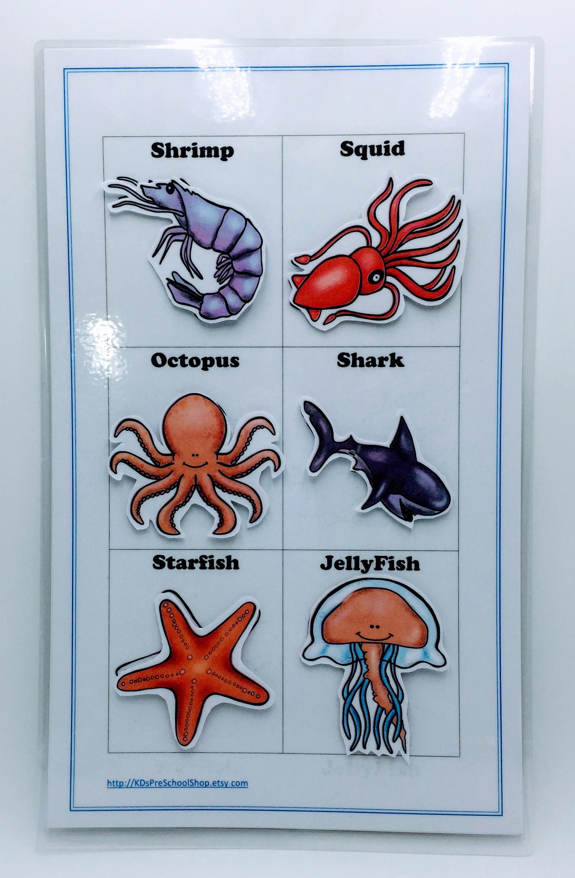 Sea Animals Learning Preschool Home School Chart Etsy