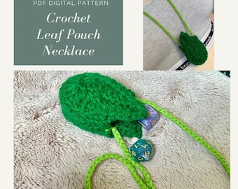 Schema per collana a sacchetto con foglie all'uncinetto! (PDF)