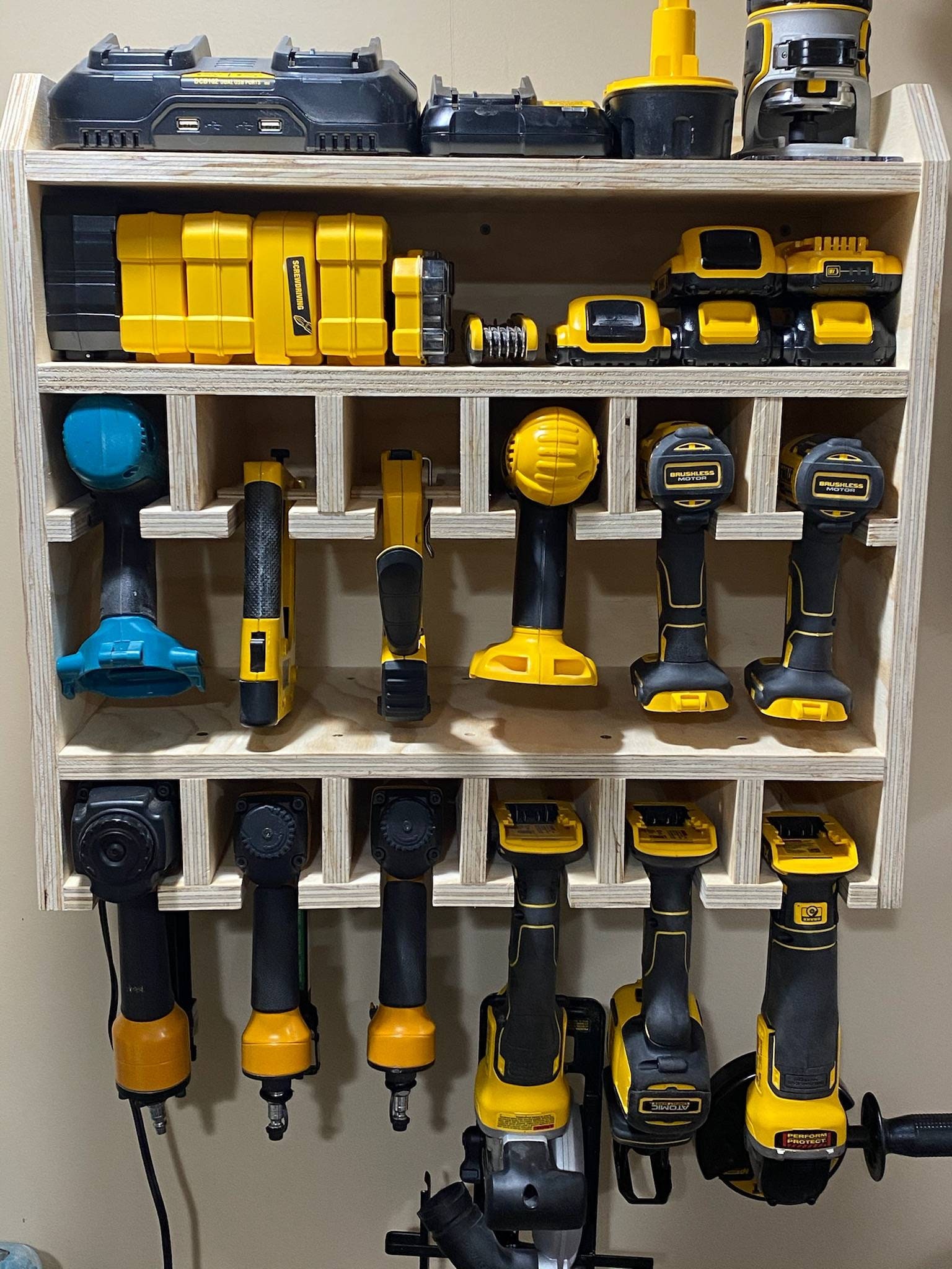 Power Tool Organizer Wood Shelf Organizer 8-Slot Organization Storage Rack Cordless Drill Tool Holder Assembled Power Tool Organizer Wood Shelf Organizer 8-Slot Organization Storage Rack Cordless Drill Tool Holder Assembled