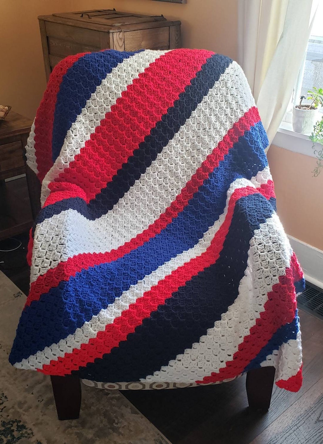 Red and blue blanket sale